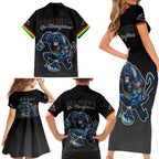 panthers-premier-2023-family-matching-short-sleeve-bodycon-dress-and-hawaiian-shirt-mascot-with-nrl-trophy-black-version