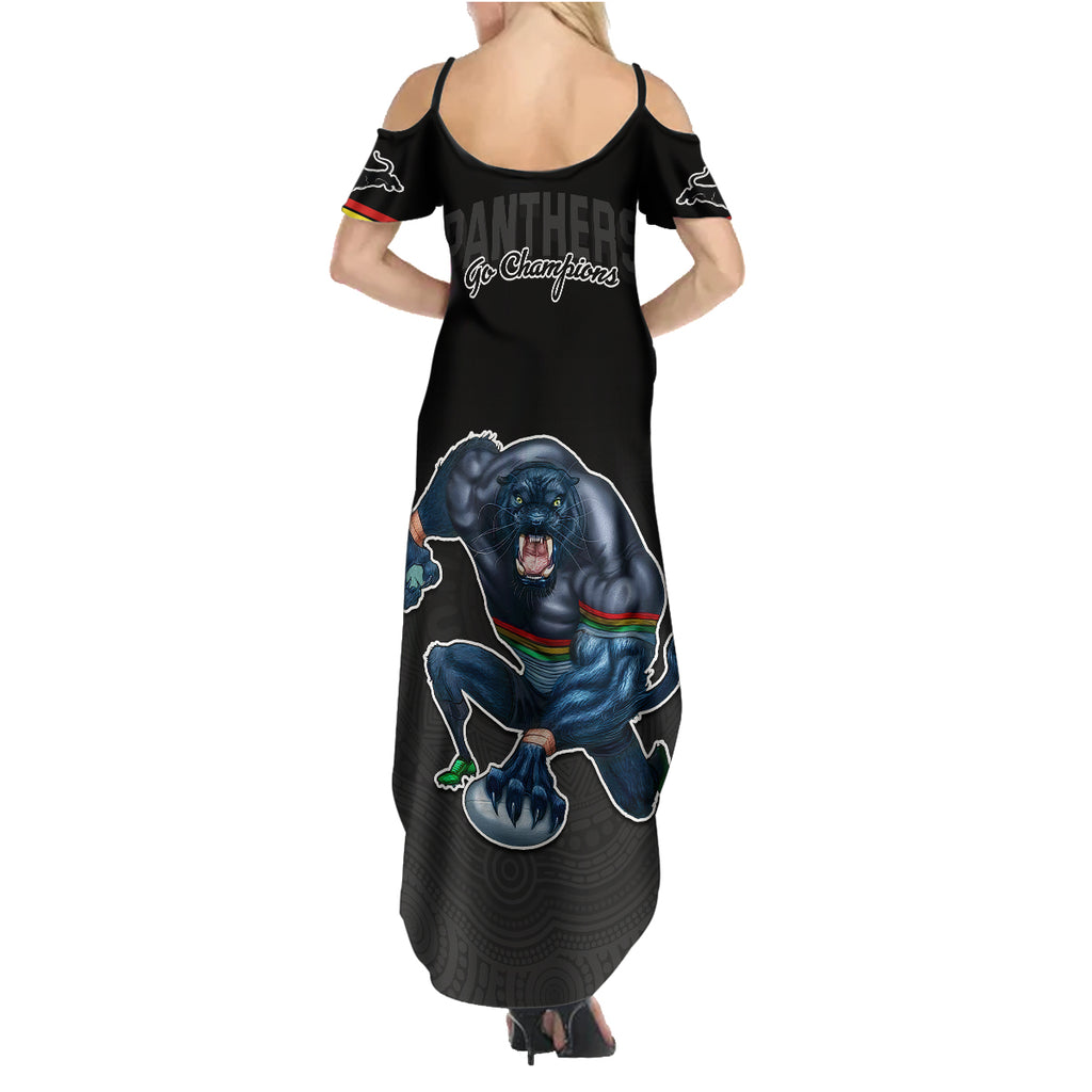 panthers-premier-2023-family-matching-summer-maxi-dress-and-hawaiian-shirt-mascot-with-nrl-trophy-black-version
