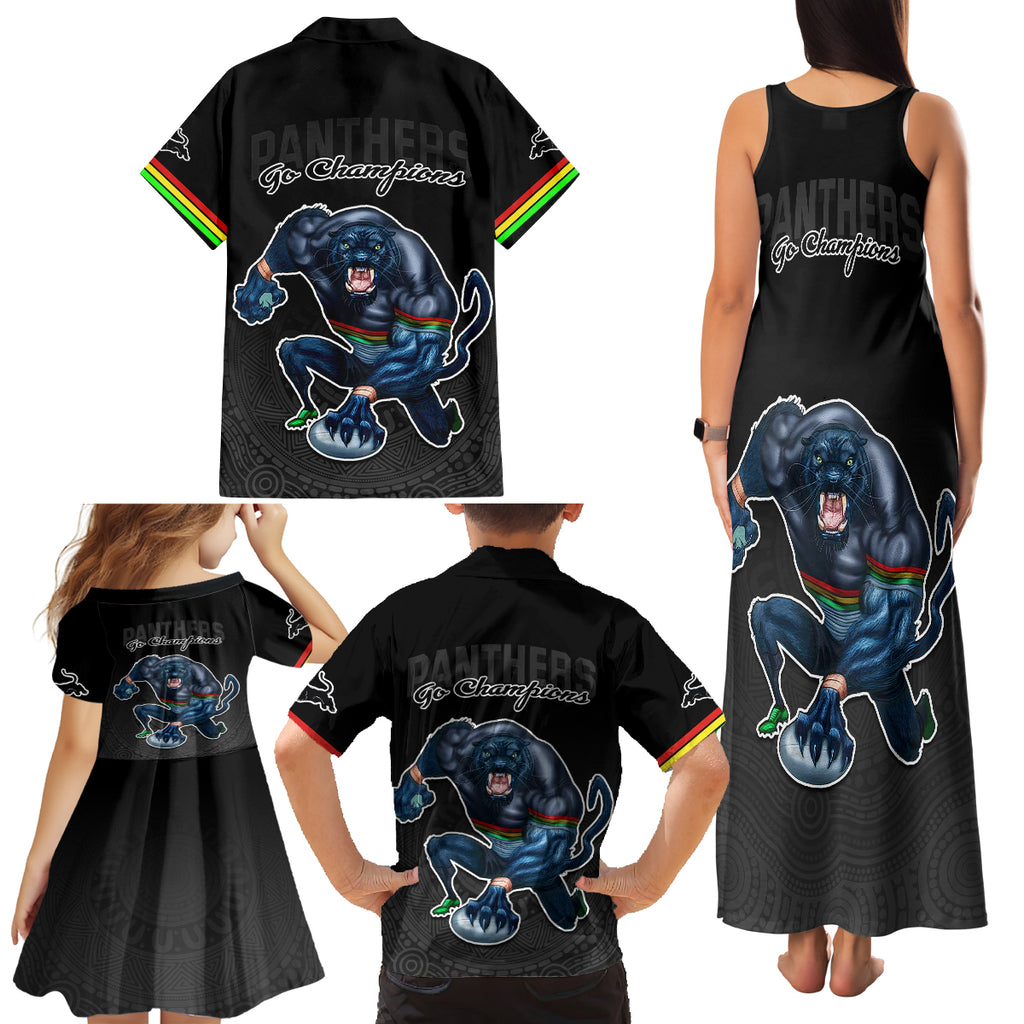 panthers-premier-2023-family-matching-tank-maxi-dress-and-hawaiian-shirt-mascot-with-nrl-trophy-black-version
