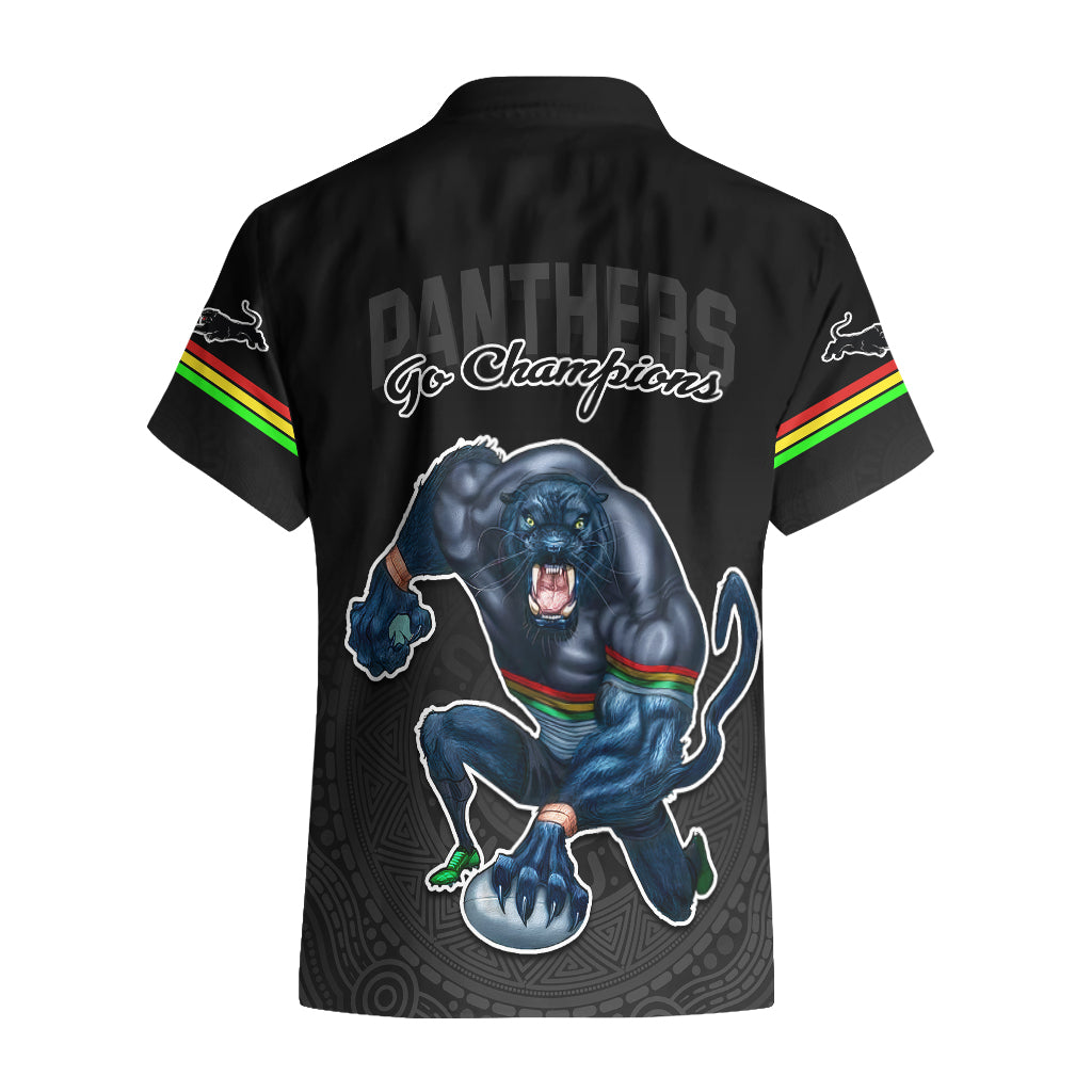 panthers-premier-2023-hawaiian-shirt-mascot-with-nrl-trophy-black-version