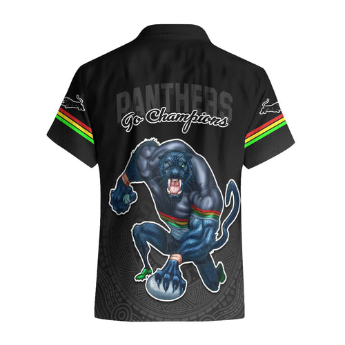 panthers-premier-2023-hawaiian-shirt-mascot-with-nrl-trophy-black-version