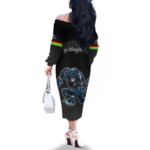 panthers-premier-2023-off-the-shoulder-long-sleeve-dress-mascot-with-nrl-trophy-black-version