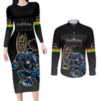 custom-panthers-premier-2023-couples-matching-long-sleeve-bodycon-dress-and-long-sleeve-button-shirts-mascot-with-nrl-trophy-black-version