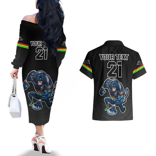 custom-panthers-premier-2023-couples-matching-off-the-shoulder-long-sleeve-dress-and-hawaiian-shirt-mascot-with-nrl-trophy-black-version