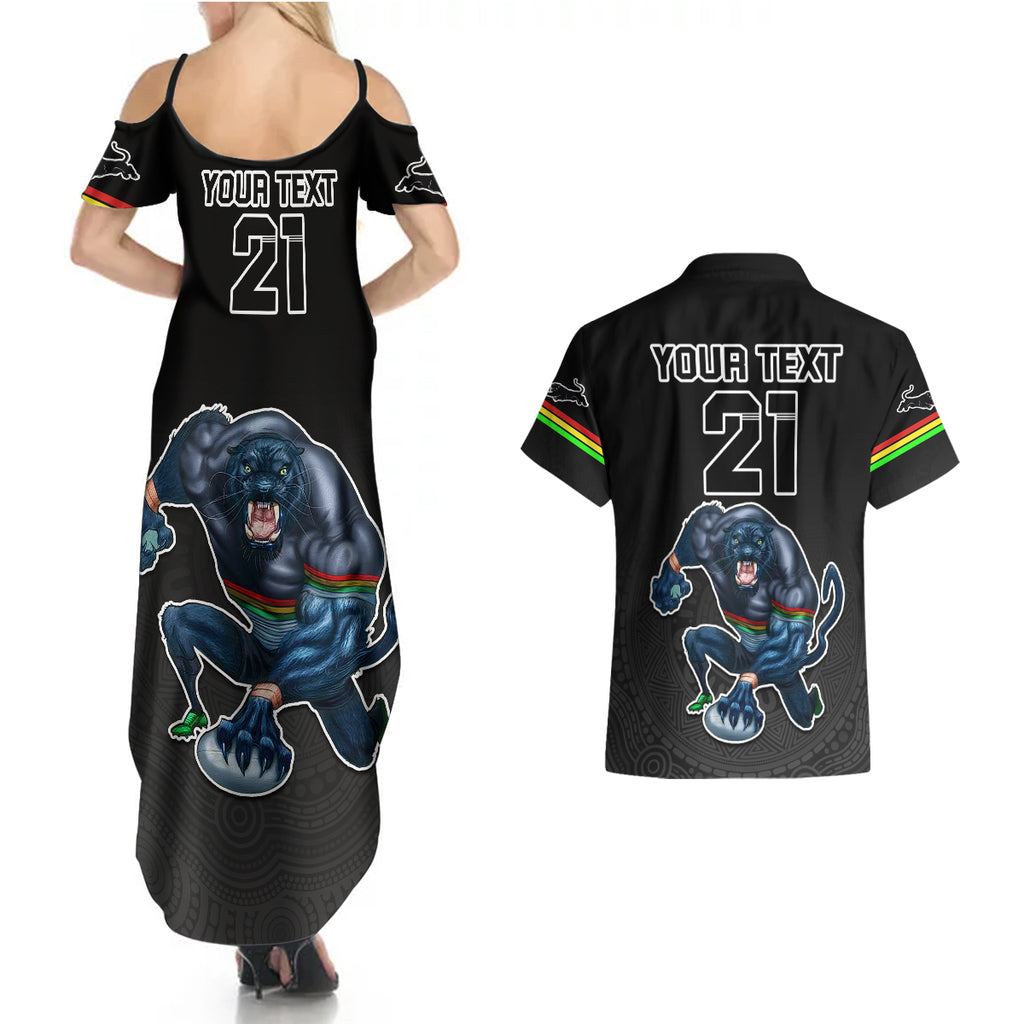 custom-panthers-premier-2023-couples-matching-summer-maxi-dress-and-hawaiian-shirt-mascot-with-nrl-trophy-black-version