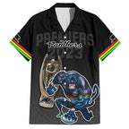 custom-panthers-premier-2023-family-matching-long-sleeve-bodycon-dress-and-hawaiian-shirt-mascot-with-nrl-trophy-black-version