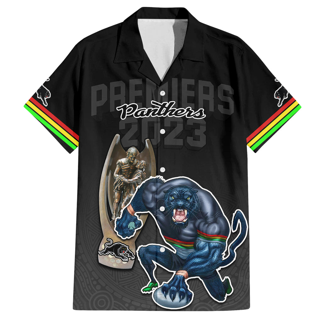 custom-panthers-premier-2023-family-matching-puletasi-dress-and-hawaiian-shirt-mascot-with-nrl-trophy-black-version