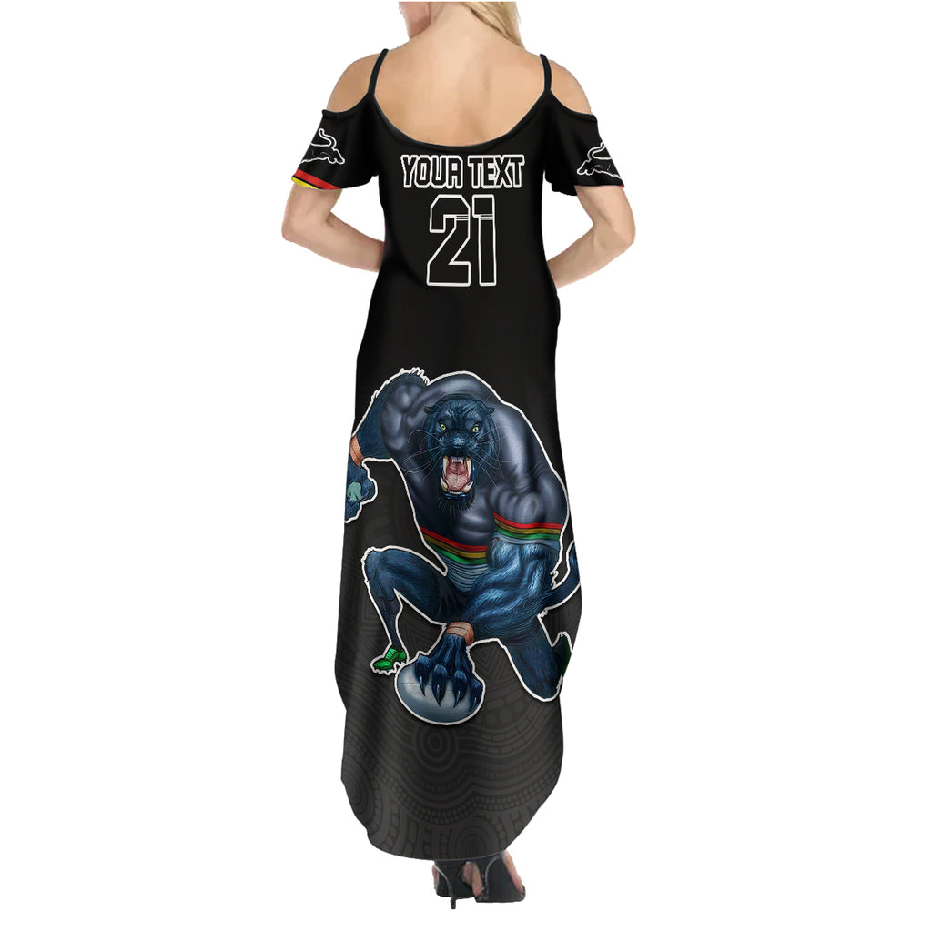 custom-panthers-premier-2023-family-matching-summer-maxi-dress-and-hawaiian-shirt-mascot-with-nrl-trophy-black-version