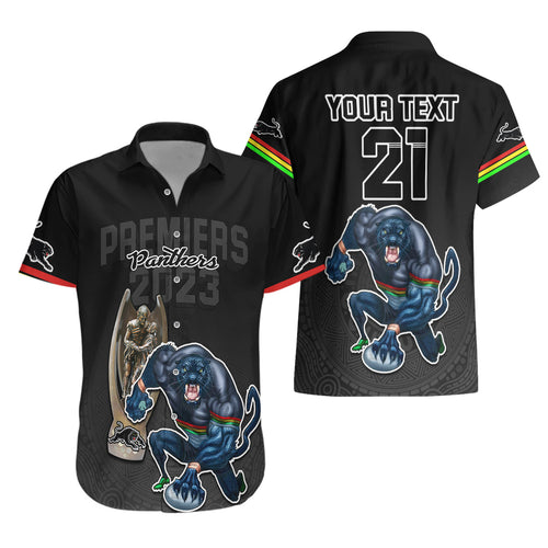 custom-panthers-premier-2023-hawaiian-shirt-mascot-with-nrl-trophy-black-version