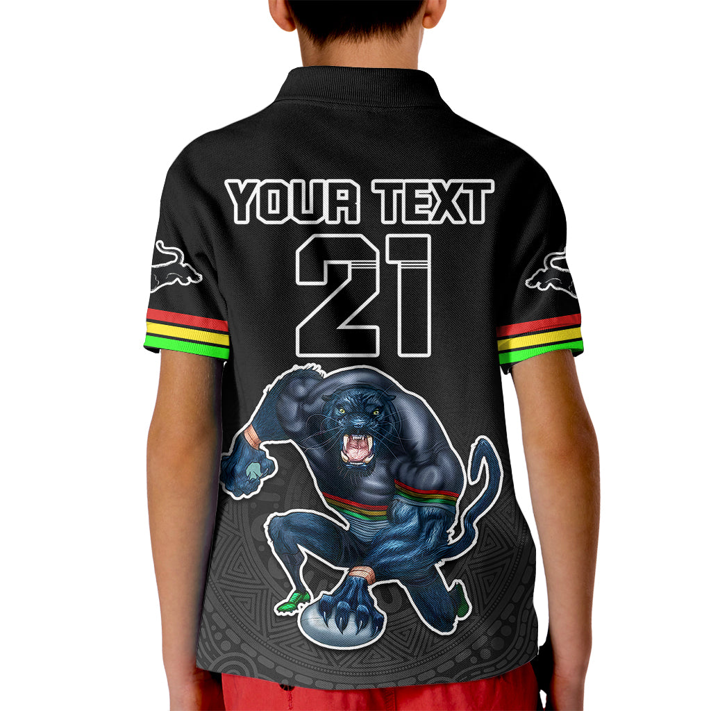 custom-panthers-premier-2023-kid-polo-shirt-mascot-with-nrl-trophy-black-version