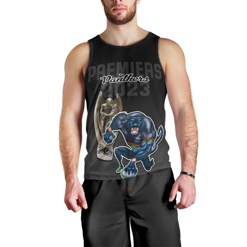 custom-panthers-premier-2023-men-tank-top-mascot-with-nrl-trophy-black-version