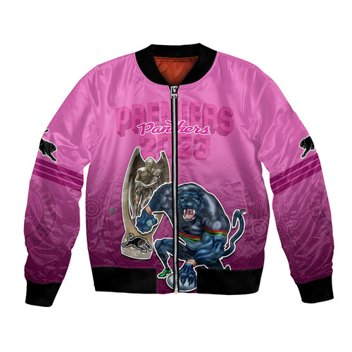 panthers-premier-2024-bomber-jacket-mascot-with-nrl-trophy-pink-version