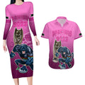 panthers-premier-2024-couples-matching-long-sleeve-bodycon-dress-and-hawaiian-shirt-mascot-with-nrl-trophy-pink-version