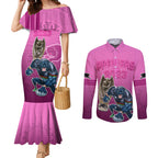panthers-premier-2024-couples-matching-mermaid-dress-and-long-sleeve-button-shirts-mascot-with-nrl-trophy-pink-version