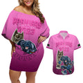 panthers-premier-2024-couples-matching-off-shoulder-short-dress-and-hawaiian-shirt-mascot-with-nrl-trophy-pink-version