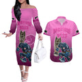panthers-premier-2024-couples-matching-off-the-shoulder-long-sleeve-dress-and-hawaiian-shirt-mascot-with-nrl-trophy-pink-version