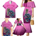 panthers-premier-2024-family-matching-mermaid-dress-and-hawaiian-shirt-mascot-with-nrl-trophy-pink-version