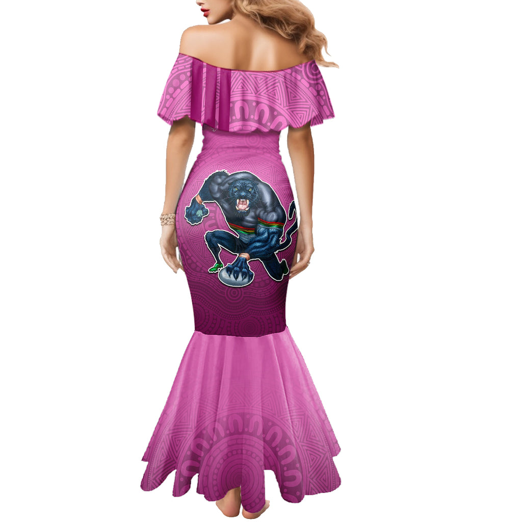 panthers-premier-2024-family-matching-mermaid-dress-and-hawaiian-shirt-mascot-with-nrl-trophy-pink-version