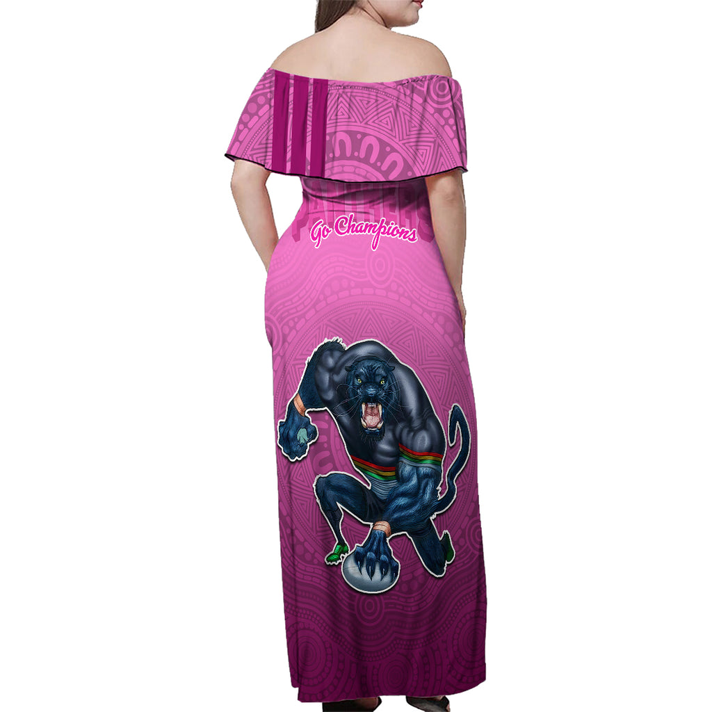 panthers-premier-2024-family-matching-off-shoulder-maxi-dress-and-hawaiian-shirt-mascot-with-nrl-trophy-pink-version