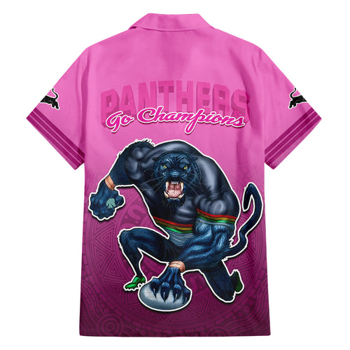 panthers-premier-2024-family-matching-off-shoulder-short-dress-and-hawaiian-shirt-mascot-with-nrl-trophy-pink-version