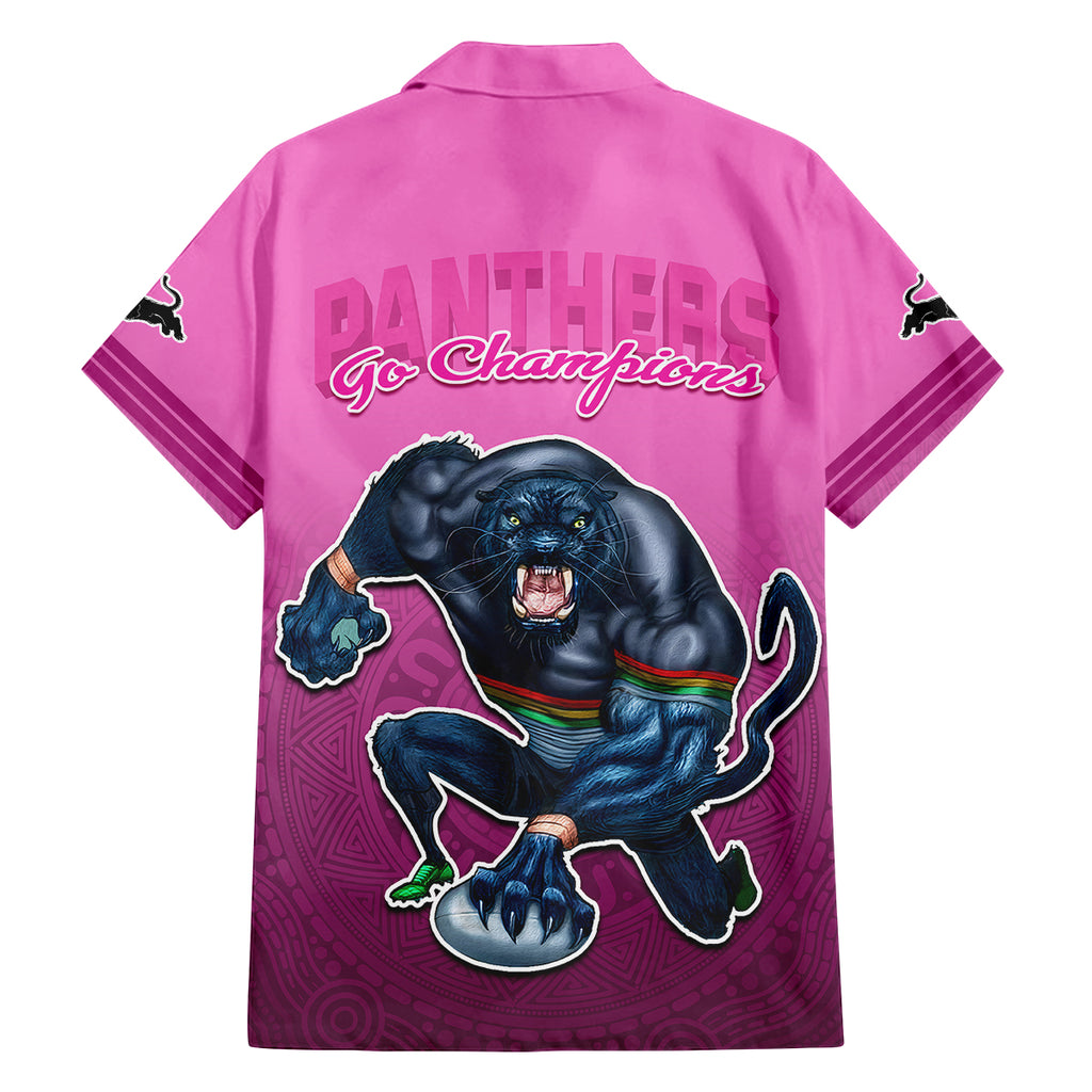 panthers-premier-2024-family-matching-tank-maxi-dress-and-hawaiian-shirt-mascot-with-nrl-trophy-pink-version