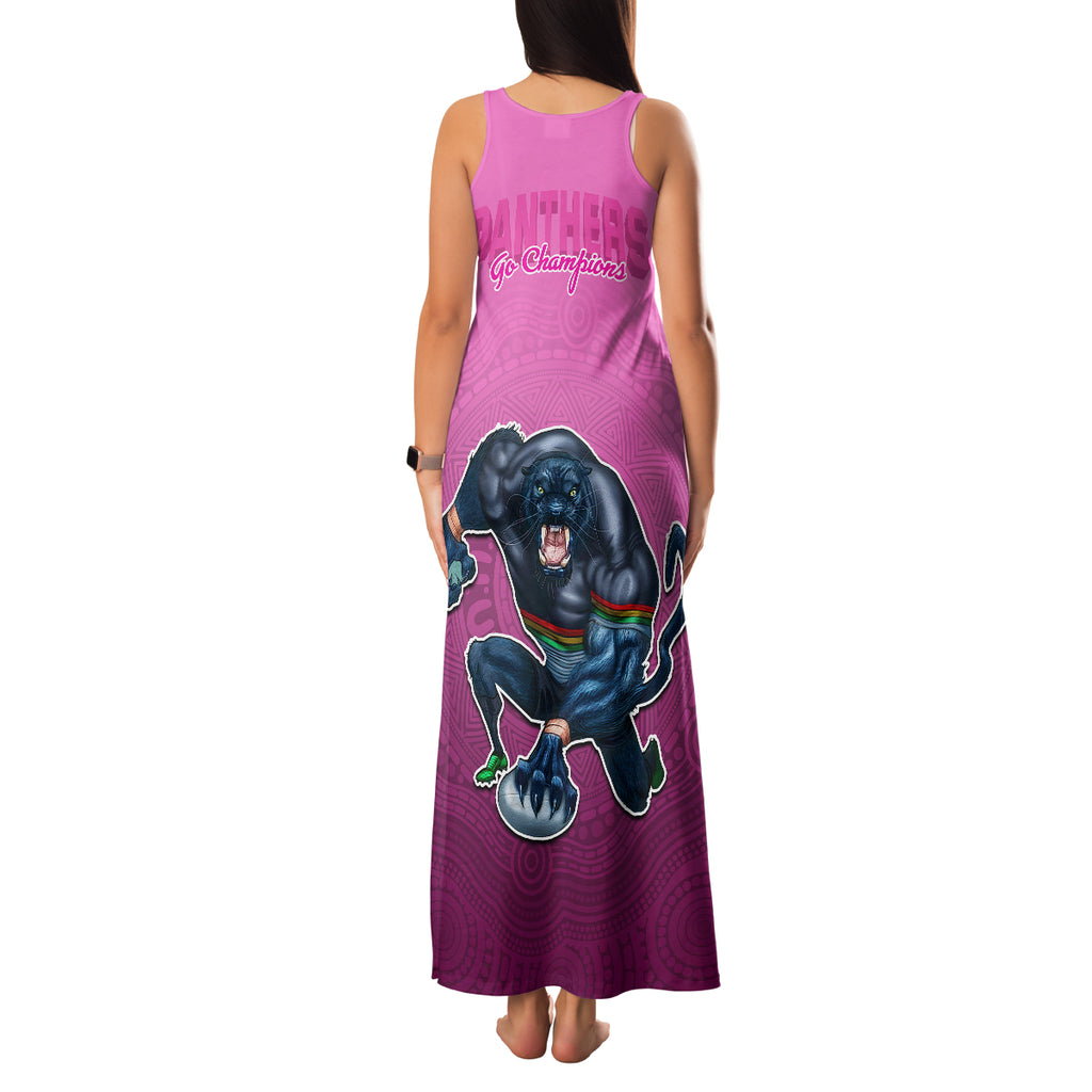 panthers-premier-2024-family-matching-tank-maxi-dress-and-hawaiian-shirt-mascot-with-nrl-trophy-pink-version