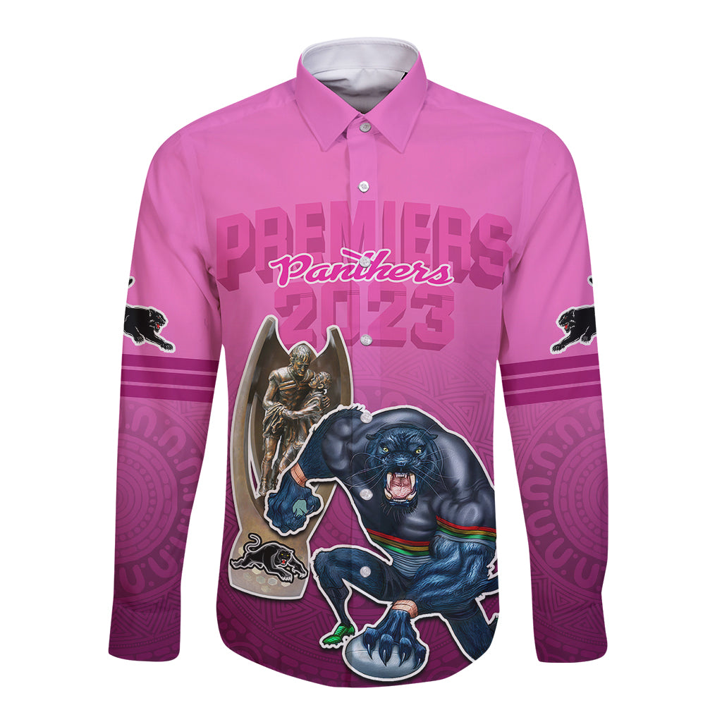 panthers-premier-2024-long-sleeve-button-shirt-mascot-with-nrl-trophy-pink-version