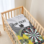 Personalised New Zealand Darts Baby Bed Cover Kowhai Floral with Maori Tattoo