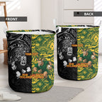 Custom New Zealand vs South Africa Laundry Basket Rugby Rivalry Two Nations One Battle