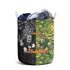 Custom New Zealand vs South Africa Laundry Basket Rugby Rivalry Two Nations One Battle