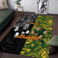Custom New Zealand vs South Africa Area Rug Rugby Rivalry Two Nations One Battle