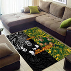 Custom New Zealand vs South Africa Area Rug Rugby Rivalry Two Nations One Battle