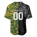 Custom New Zealand vs South Africa Baseball Jersey Rugby Rivalry Two Nations One Battle