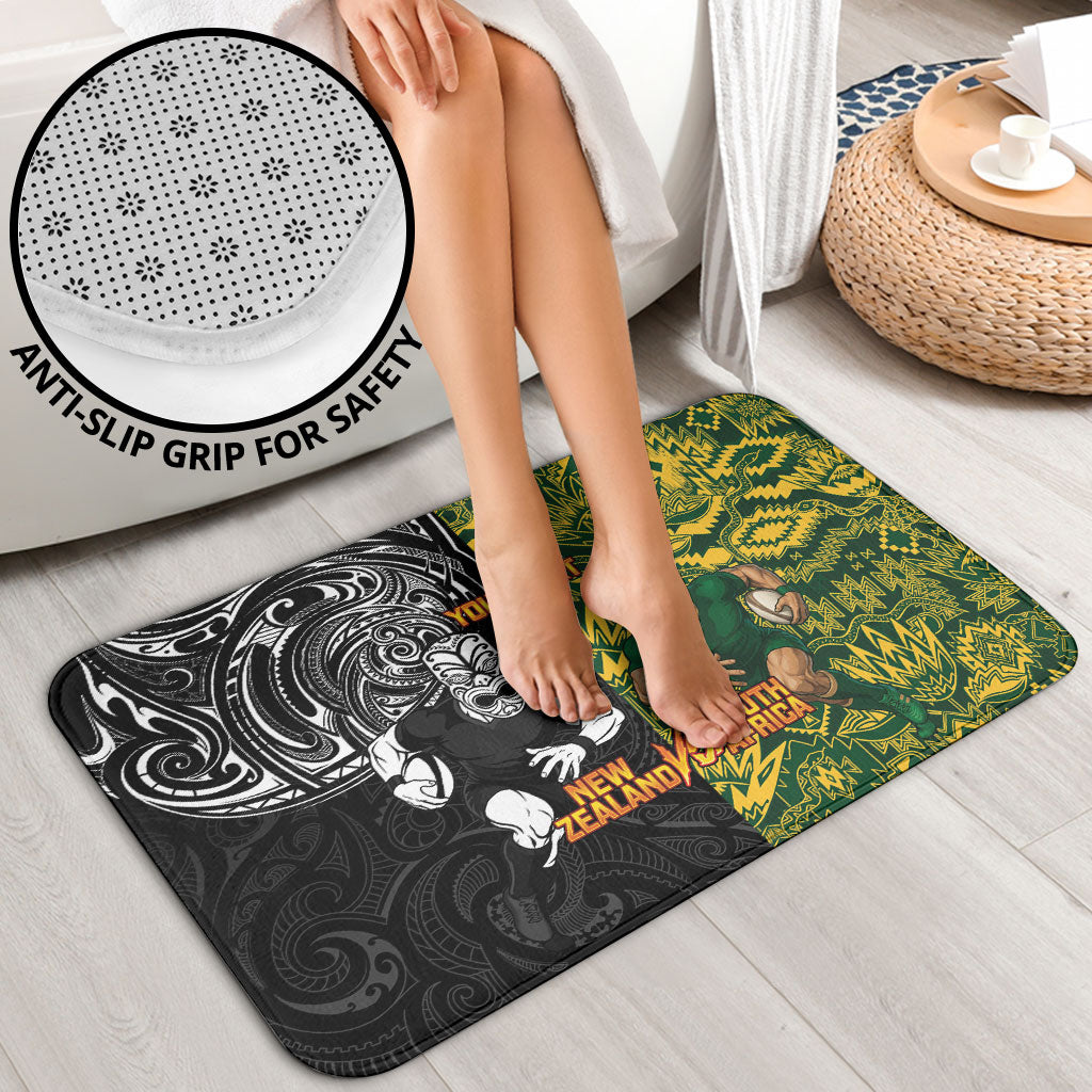 Custom New Zealand vs South Africa Bathroom Set Rugby Rivalry Two Nations One Battle