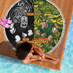 Custom New Zealand vs South Africa Beach Blanket Rugby Rivalry Two Nations One Battle