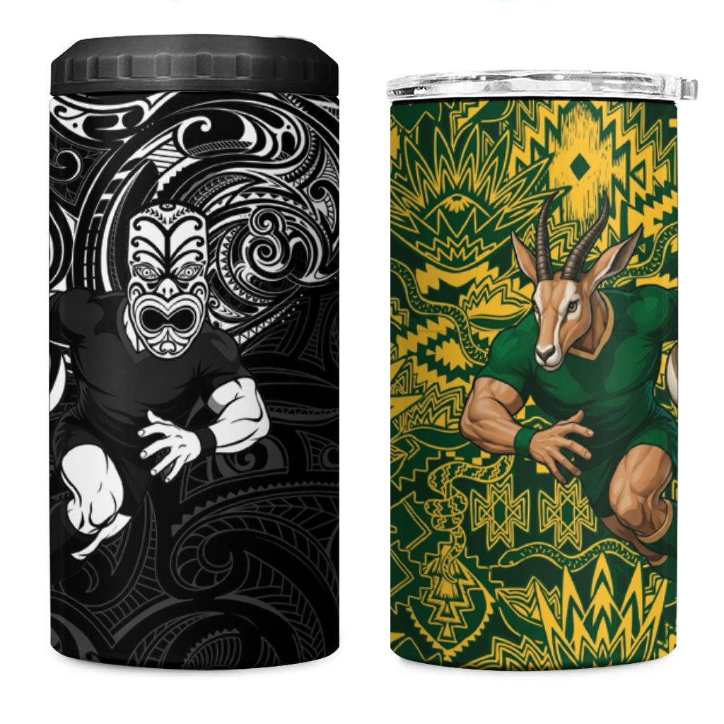 New Zealand vs South Africa 4 in 1 Can Cooler Tumbler Rugby Rivalry Two Nations One Battle
