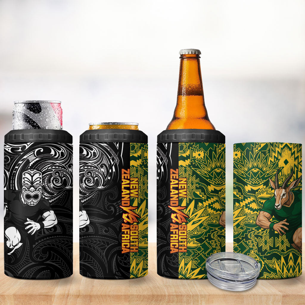 New Zealand vs South Africa 4 in 1 Can Cooler Tumbler Rugby Rivalry Two Nations One Battle
