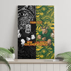 Custom New Zealand vs South Africa Canvas Wall Art Rugby Rivalry Two Nations One Battle