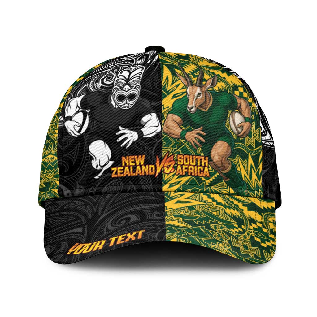 Personalised New Zealand vs South Africa Classic Cap Rugby Rivalry Two Nations One Battle