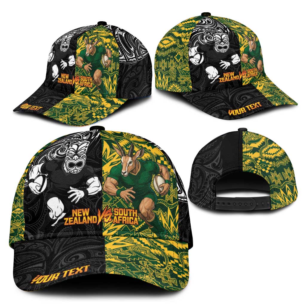 Personalised New Zealand vs South Africa Classic Cap Rugby Rivalry Two Nations One Battle