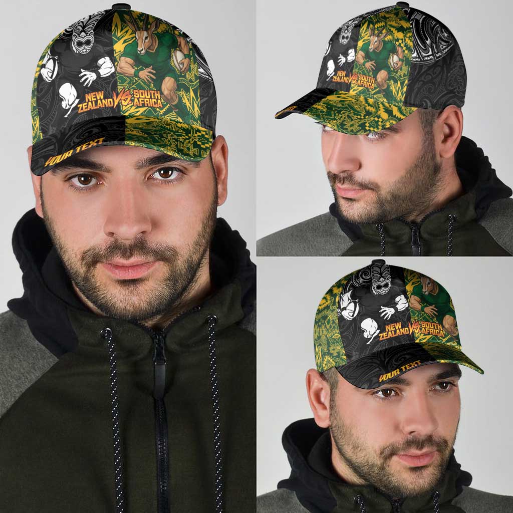 Personalised New Zealand vs South Africa Classic Cap Rugby Rivalry Two Nations One Battle