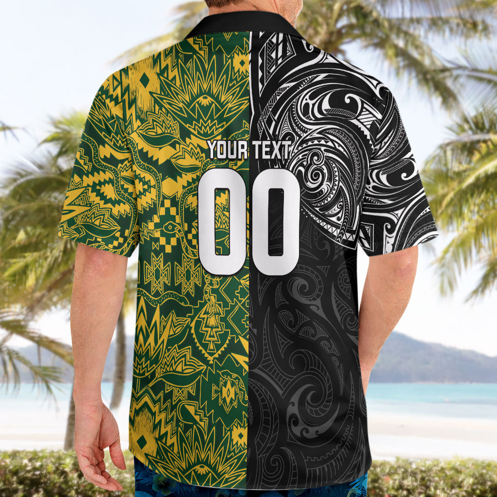 Custom New Zealand vs South Africa Hawaiian Shirt Rugby Rivalry Two Nations One Battle