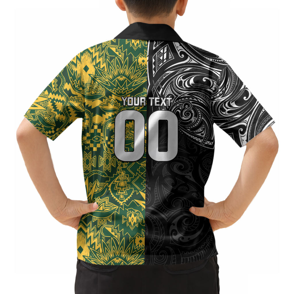 Custom New Zealand vs South Africa Hawaiian Shirt Rugby Rivalry Two Nations One Battle