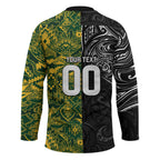 Custom New Zealand vs South Africa Hockey Jersey Rugby Rivalry Two Nations One Battle