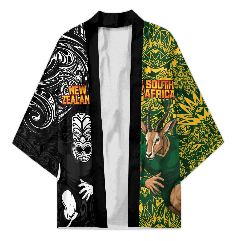 Custom New Zealand vs South Africa Kimono Rugby Rivalry Two Nations One Battle