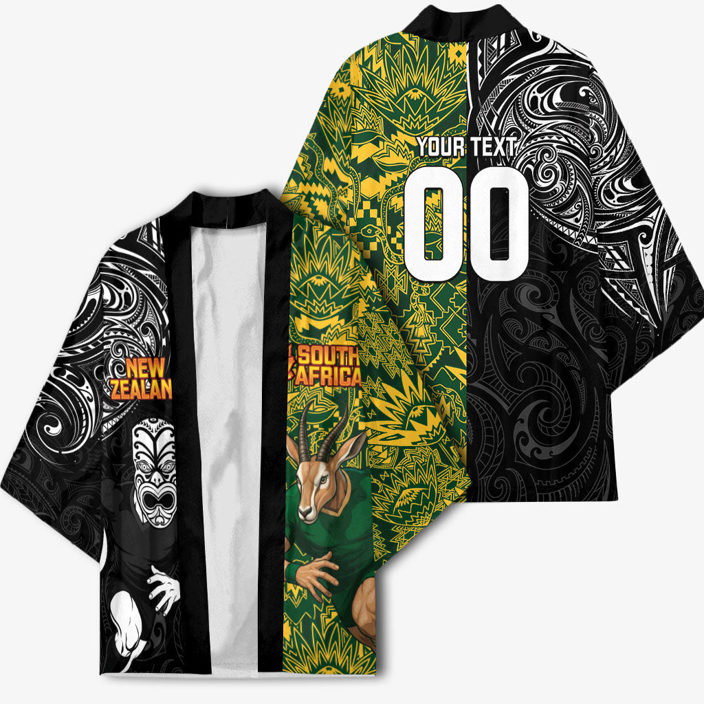 Custom New Zealand vs South Africa Kimono Rugby Rivalry Two Nations One Battle