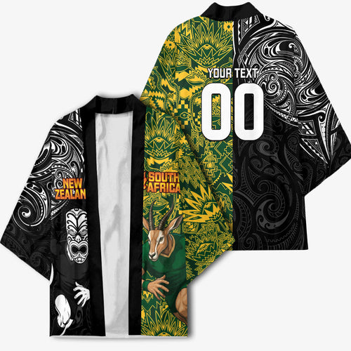 Custom New Zealand vs South Africa Kimono Rugby Rivalry Two Nations One Battle