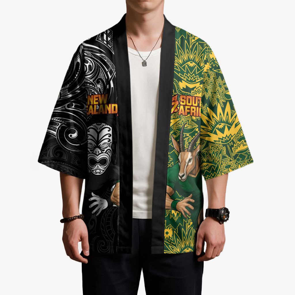 Custom New Zealand vs South Africa Kimono Rugby Rivalry Two Nations One Battle