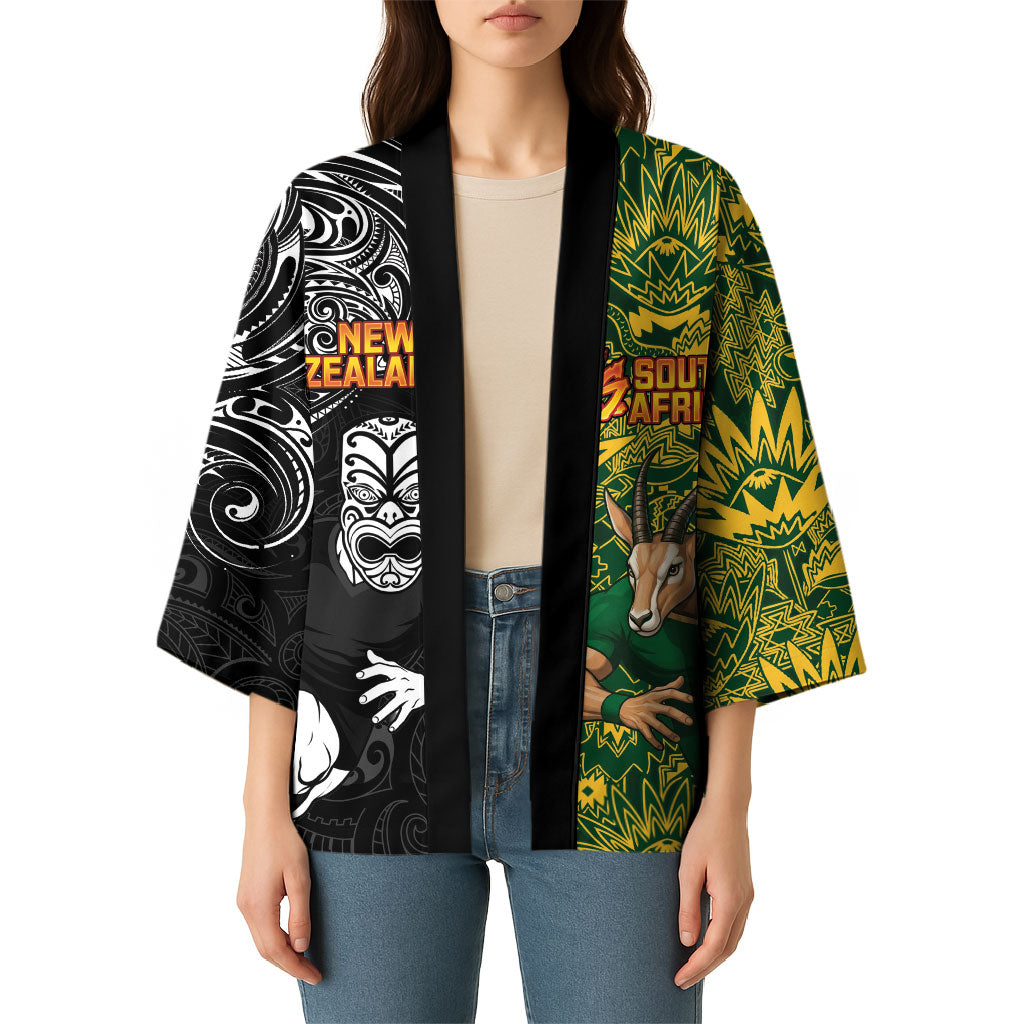 Custom New Zealand vs South Africa Kimono Rugby Rivalry Two Nations One Battle