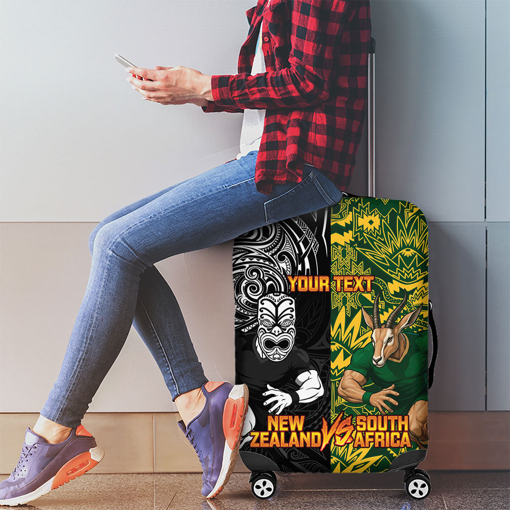 Custom New Zealand vs South Africa Luggage Cover Rugby Rivalry Two Nations One Battle